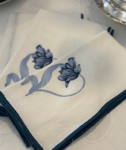 Set de seis servilletas tulipán lino