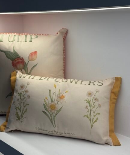 Funda cojin flores silvestres