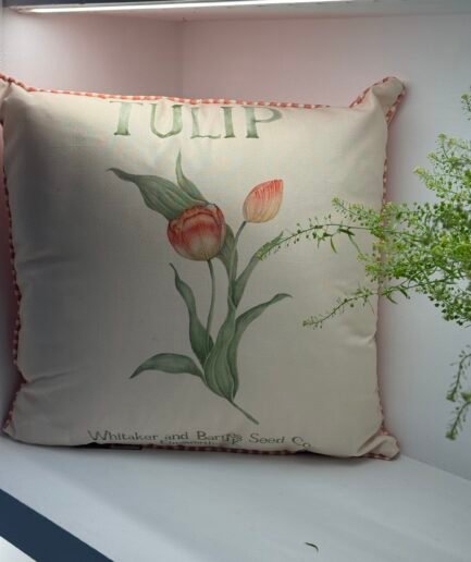 Funda de cojín tulipán