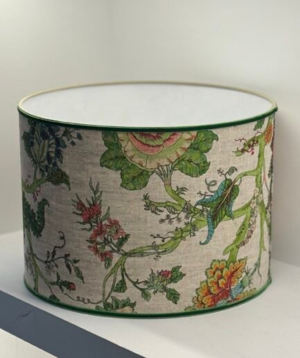Pantalla en tela con motivos botánicos 35 cm