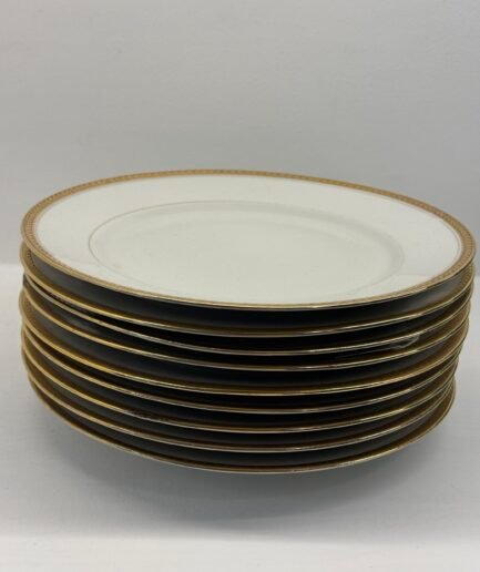 9 platos vintage franceses con filo en horo