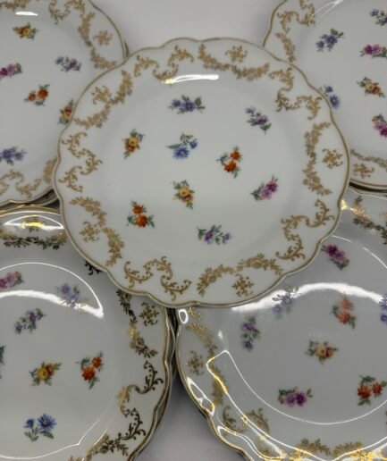 12 platos de merienda Limoges 19 cm