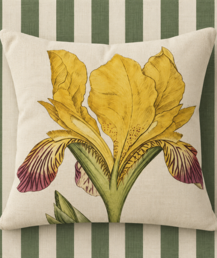 Cojín botánico Iris