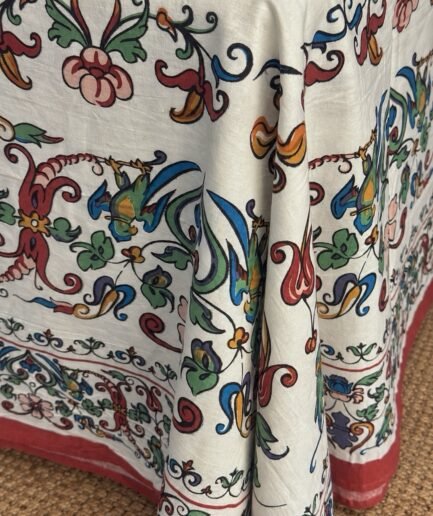 Mantel de algodón estampado